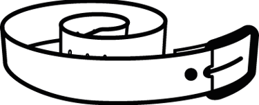 An icon of a belt rolled up.