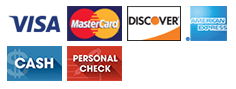 Pennicle Building Maintenance Accepts Visa Master Card Discover American Express Cash and Personal Check