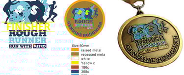 Medal produced from customers rough drawing