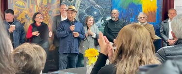 La Piedra artists at LA exhibit