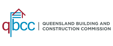Official Queensland Building and Construction Commission QBCC logo featuring a stylized house icon.