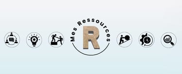 Un R majuscule comme logo pour la prestation de profil de compétences,