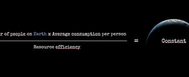 My guiding principle. Resource efficiency, consumption, sustainability, Earth