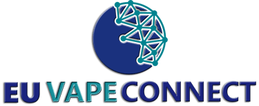 EU VAPE CONNECT logo with blue globe network icon representing European vaping industry exhibition