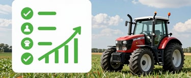 an aerial view of a large field of crops