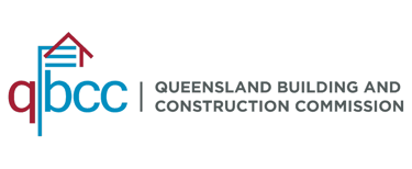 Official Queensland Building and Construction Commission QBCC logo featuring a stylized house icon.