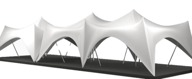 Crown palapinė 172 kv. m, 20 x 8,5 m