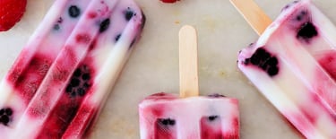 popspies with berries and berries on a table