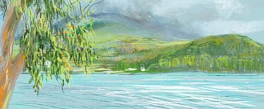 Kefalonia lagoon view - digital postcard