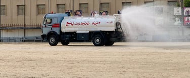 تنكر مياه الديرة رش ملعب كرة قدم
