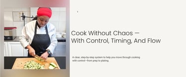 Chef Viviane preparing vegetables – Calm Kitchen System cooking guide