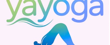 logo marque yayoga une position de yoga sur une vague: une illustration
