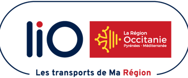liO and La Région Occitanie official logo for regional public transportation services.