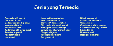 jenis minyak atsiri oasis essential oils