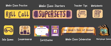 a collection of icons from Rollama features