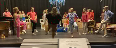 Warming-up oefening met Carmina Ludicra.