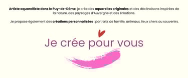 Artiste aquarelliste dans le Puy-de-Dôme, je crée des aquarelles originales inspirées de la nature, 