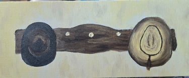 My Daddy's Hats (painting) Kylee Nicole Smith