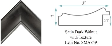 Satin Dark Walnut with Texture Picture Frame  Item No. SMA849