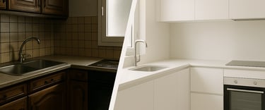 Antes y Después Reforma Cocina Menorca