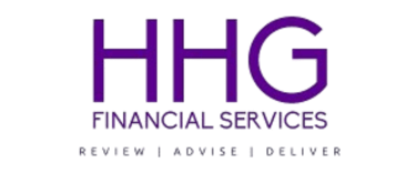 a purple logo for HHG Financial Services