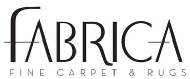 a logo for Fabrica fine carpets & rugs