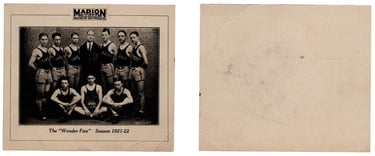 1920s The Wonder Five Basketball Team Trade Card Marion Indiana Rare