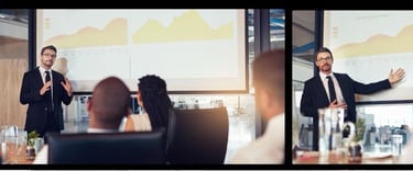 An advisor explaining key findings and solutions to improve performance