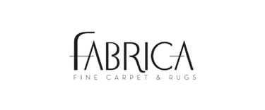 a logo for Fabrica fine carpets & rugs