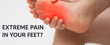 Heel pain in foot caused by inflamed planter fascia tissue.