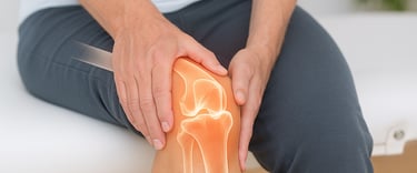 Anatomy Illustration explaining reasons for knee pain.