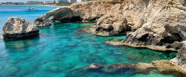 Cyprus coastline with turquoise seas
