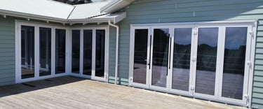 Double-glazed window installation during new build construction, Auckland, New Zealand