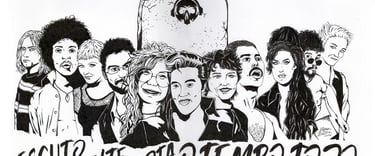 desenho de músicos e cantores que morreram cedo