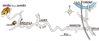Plan d’accès au Musée Pierre Andrès