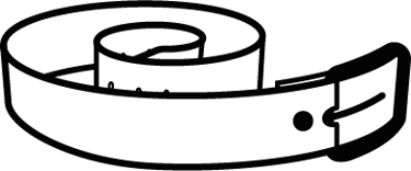 An icon of a belt rolled up.