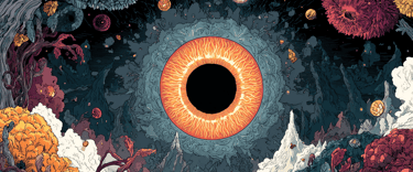 a black hole in a dark room with a black hole in the middle