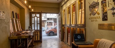 Contact Nirvana Bat Co. at the Surat atelier for cricket bat enquiries and custom commissions.