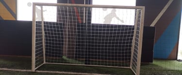 Porteria de futbol con malla deportiva