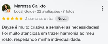 Depoimento 5 estrelas cliente de maquiagem noiva 