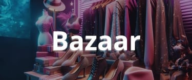 an ambient image to introduce the bazaar FAQ section