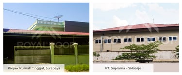 Genteng uPVC Royal Roof untuk proyek rumah tinggal dan perkantoran di sidoarjo