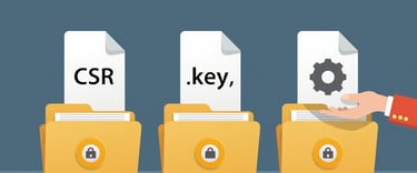 a person holding folders with three different names on it