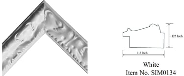 a picture of a white picture frame Item No. SIM0134