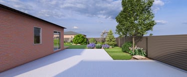 Privataus namo kiemo projektavimo vizualizacija