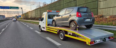 transport, holowanie na autostradzie i drogach ekspresowych na Śląsku