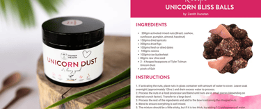unicorn dust bliss balls