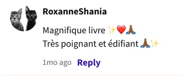 Commentaire sur le livre de wattpad