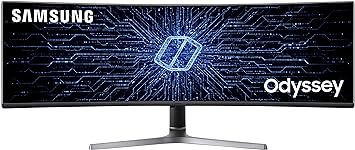 AMSUNG Monitor Gamer Curvo Odyssey 49", DQHD, tela super ultrawide, 120Hz, HDMI, DP, USB, Freesync.