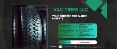Vac tires service banner